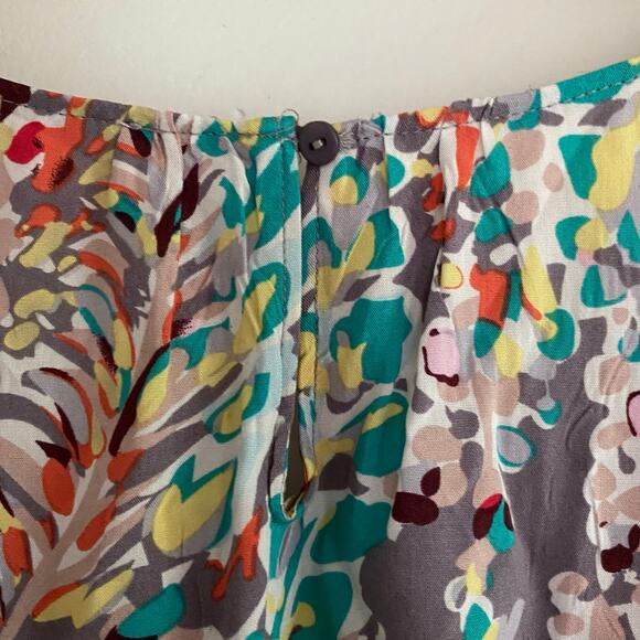 Chic Soul Womans Sleeveless Abstract Floral Top Blouse SZ‎ 1X Summer Beach Flowy - Picture 7 of 8